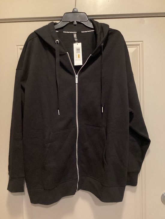 Calvin Klein Performance Tops - Women's Calvin Klein Performance 3X Black Full Zip Logo Hoodie Sweatshirt